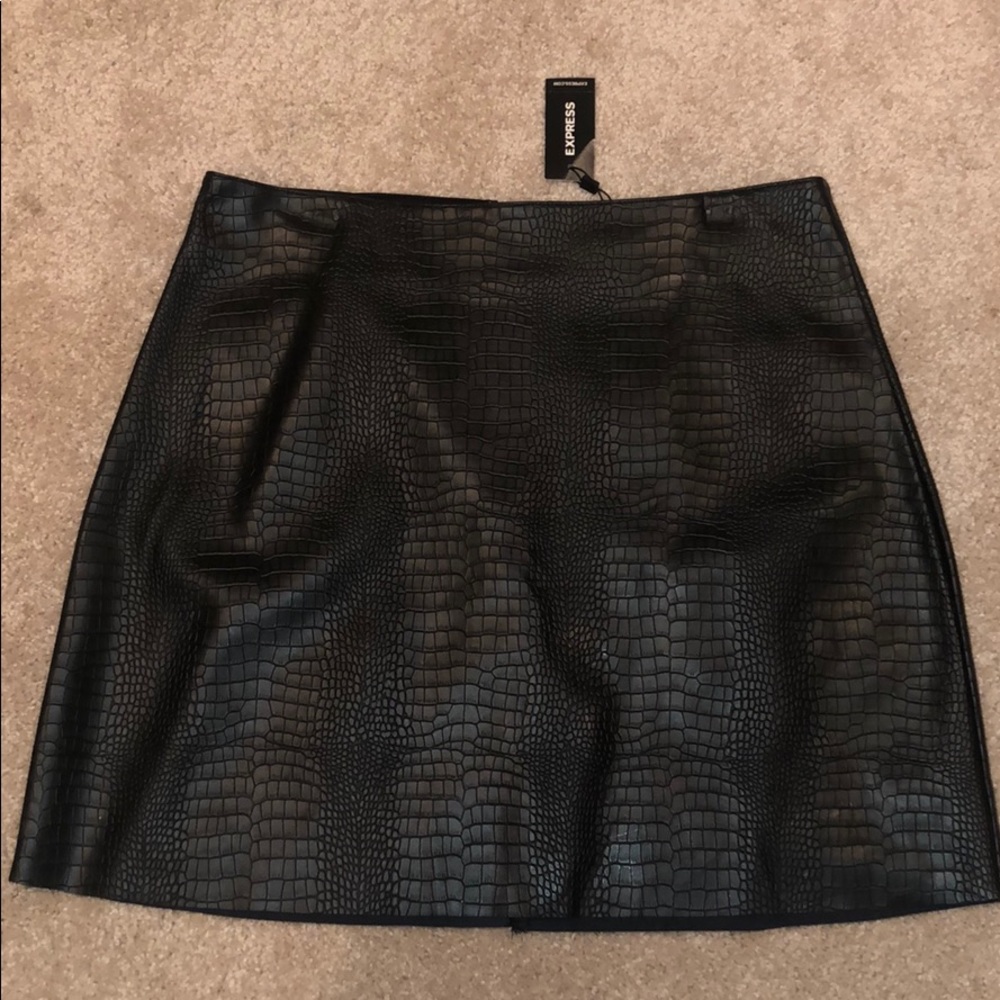 NWT express faux alligator skin skirt